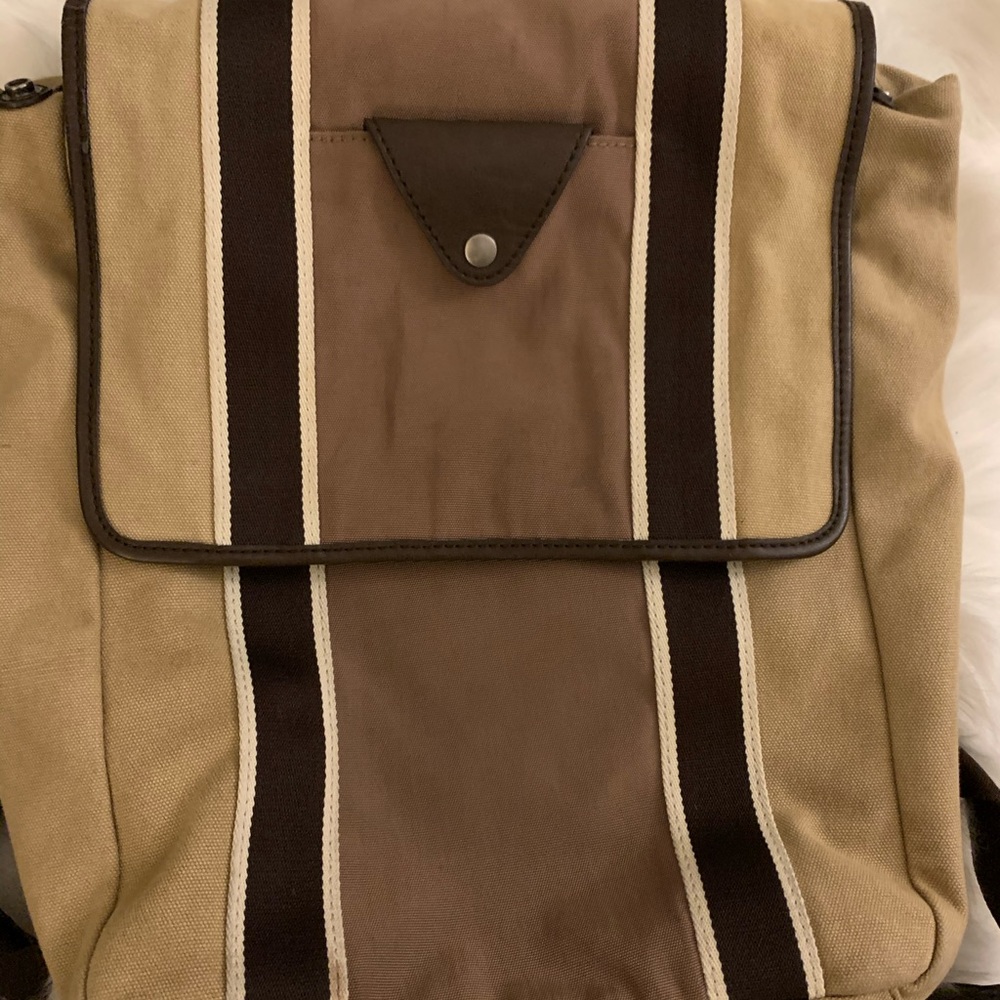 Brown Fossil Canvas Backpack